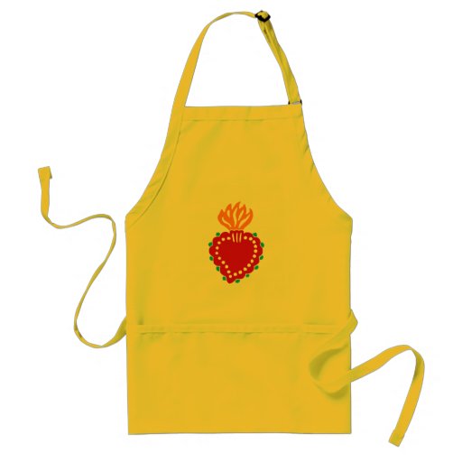 Mexican Folk Art Sacred Heart Apron