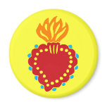 Mexican Folk Art Sacred Heart magnets
