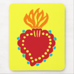 Mexican Folk Art Sacred Heart mousepads