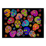 Mexican Folk Art Sugar Skulls Card