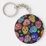 Mexican Folk Art Sugar Skulls Key Chains