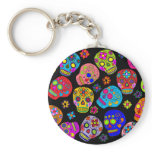 Mexican Folk Art Sugar Skulls keychains