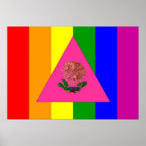 Mexican GLBT Pride Flag Print