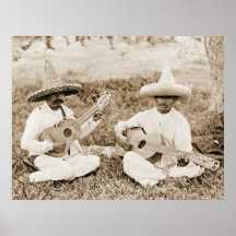 Mexican Guitar Duet 1911 Print