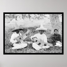 Mexican Guitar Players 1904 Print