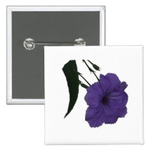 Mexican Petunia cutout flower Button