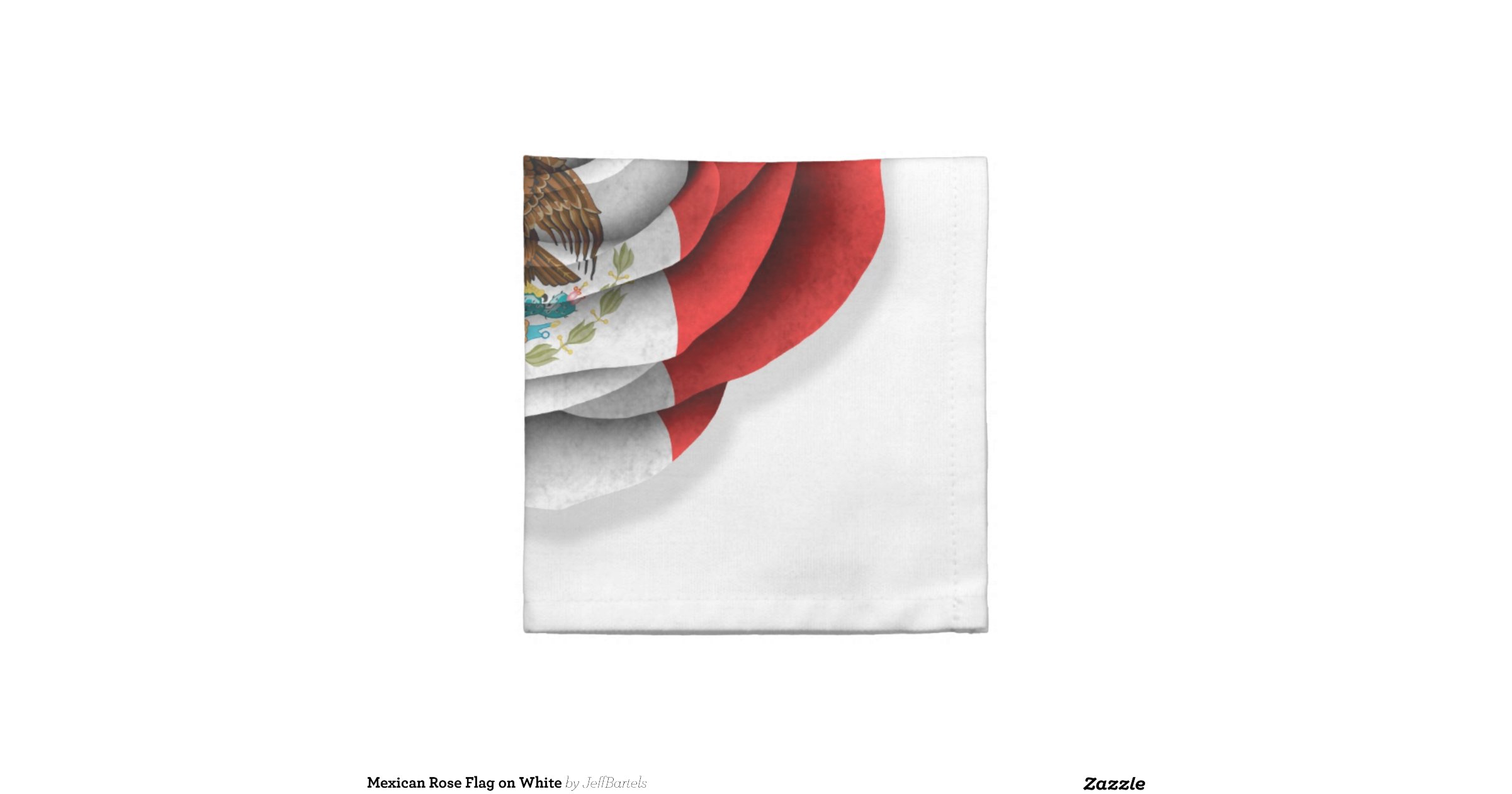 Mexican Rose Flag on White Zazzle