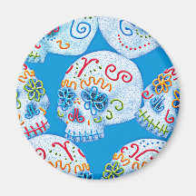 Mexican Sugar Skulls Fridge Magnets