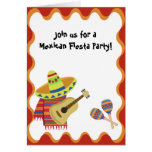 Mexican Theme Note Card Party Birthday Invitation