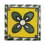 Mexican tile - 4 Leaf Clover Refrigerator Magnets