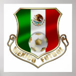 Mexicano Futbol badge emblem soccer Shield posters