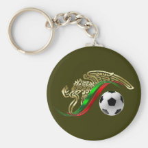 Mexico flag emblem Soccer futbol Logo Keychains