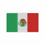Mexico flag embroidered men's polo shirt embroidered shirts