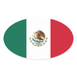 Mexico Flag Oval Sticker