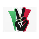 Mexico Peace Fingers Flag postcards