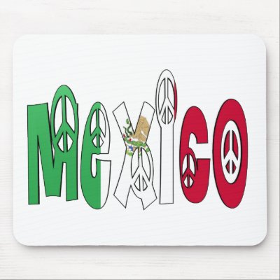 Mexico Peace Letters Mouse Mats by WearFlags