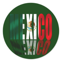 Mexico Reflection logo flag for Mexicans Stickers