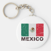 Mexico Vintage Flag Key Chains