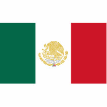 Mexico With Golden And Silver Arms, Mexico Cut Out