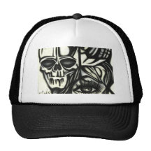 meyhaam skull artwork mesh hat