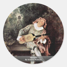 Mezzetin By Antoine Watteau Sticker