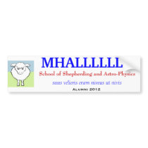 MHALLLLLLU Bumper Sticker