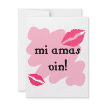 Mi amas vin - Esparanto I love you Custom Invitations