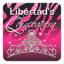 Mi Quinceañera Sparkling Tiara Zebra