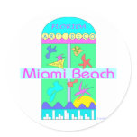Miami Beach (love) Art Deco Sticker