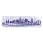 Miami, Florida Skyline Pencil Drawing bumper stickers