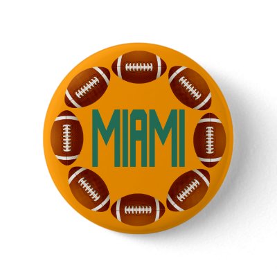 MIAMI FOOTBALL CIRCLE PINS by dgpaulart