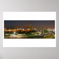 Miami Panoramic Night View Poster