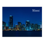 Miami skyline at night panorama - Postcard