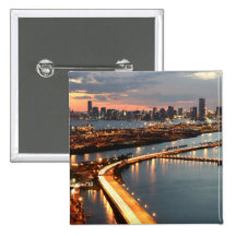 Miami Skyline Button
