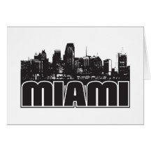 Miami Skyline Greeting Card