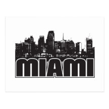 Miami Skyline Post Card