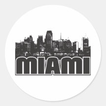 Miami Skyline Stickers