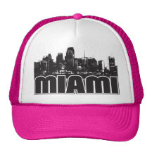 Miami Skyline Trucker Hats