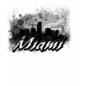 miami urban skyline t-shirts