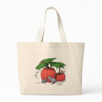 Mice And Pumpkins: Cute Autumn Scene: Art Canvas Bag