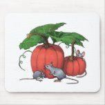 Mice And Pumpkins: Cute Autumn Scene: Art