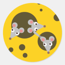 Mice in cheese sticker