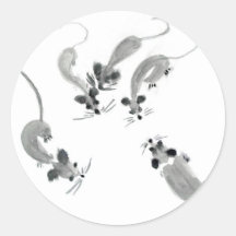 Mice - Oriental Style Sticker