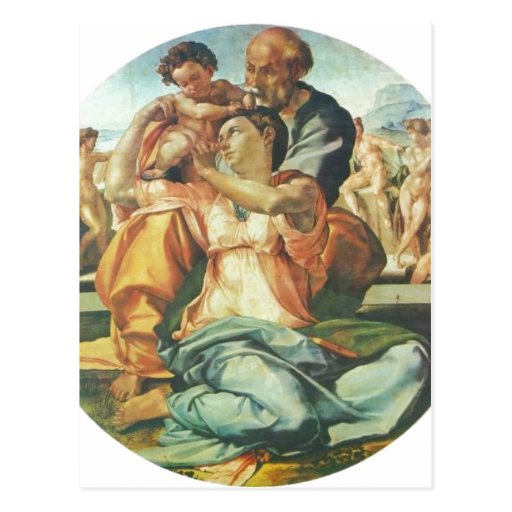 Michelangelo Buonarroti Hl. Familie, Tondo 1504-15 Postcard
