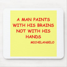 michelangelo quote mouse pad