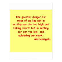 michelangelo quote post card