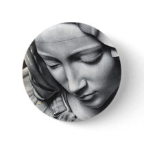 Michelangelo's Pieta detail of Virgin Mary's face Pins
