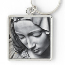 Michelangelo's Pieta detail of Virgin Mary's face Key Chains