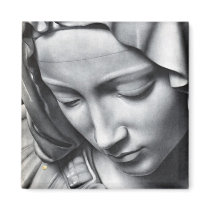 Michelangelo's Pieta detail of Virgin Mary's face Magnet