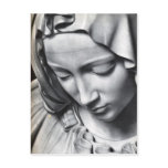 Michelangelo's Pieta detail of Virgin Mary's face Postcard